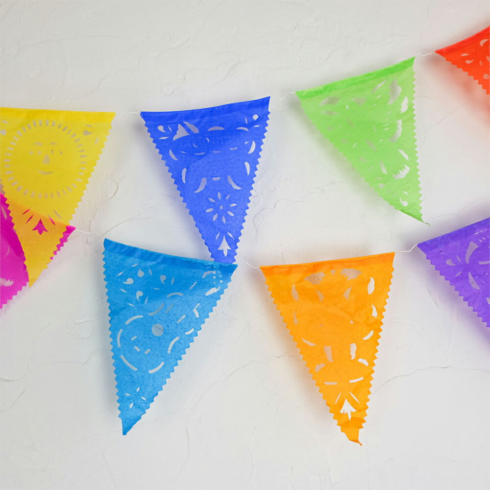 パペルピカド メキシコ ガーランド トライアングル GARLAND OF MEXICO TRIANGLE 【メキシコ 旗】【死者の日】【メキシコ 飾り】【インテ...
