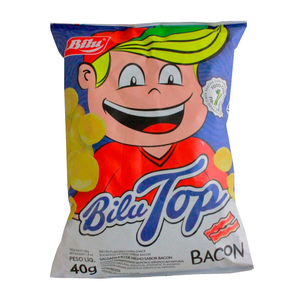 ビルトップ コーンスナック ベーコン風味 40g BILU TOP BACON 40GR 【ブラジル菓子】【ブラジル】【スナック菓子】【おすすめ】【おやつ】【おつまみ】【人気】【話題】【海外菓子】【輸入菓子】