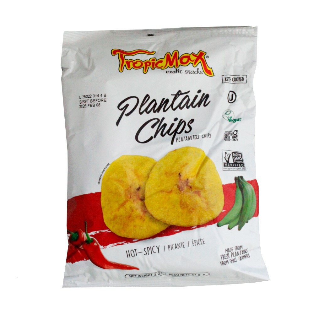 プランテンシップス スパイシー 57g トロピックマックス PLANTAIN CHIPS HOT-SPICY 57GR TROPICMAX【プランテン】【バナナ...