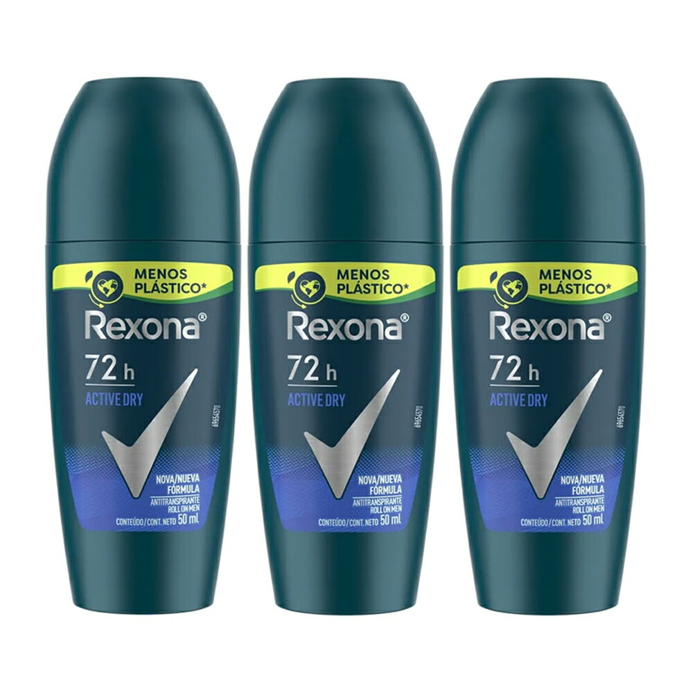 【レクソーナ特集】【送料無料・3個セット】Rexona（レクソーナ）　メン　アクティブ　50mlデオ ...