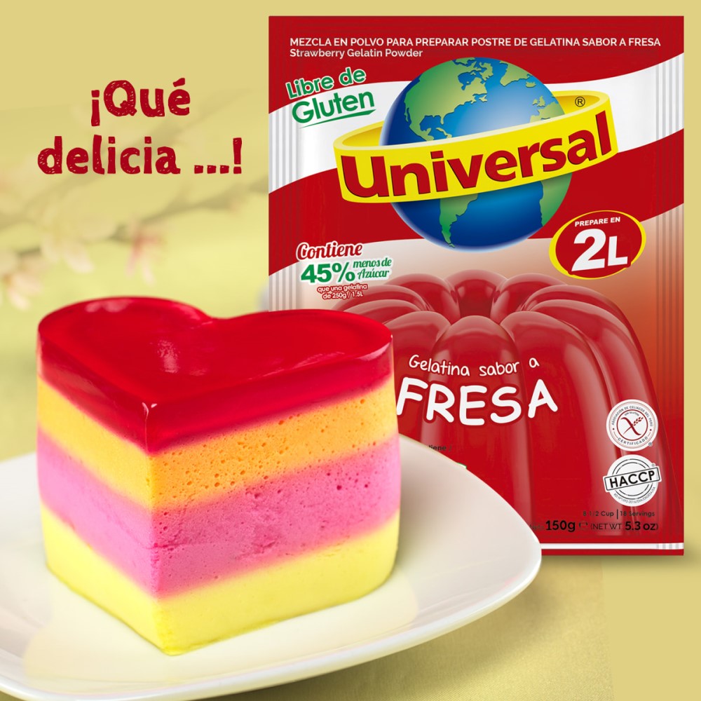 イチゴゼリーの素(ゼラチン) ユニバーサル 130gGELATINA UNIVERSAL FRESA 150GR【...