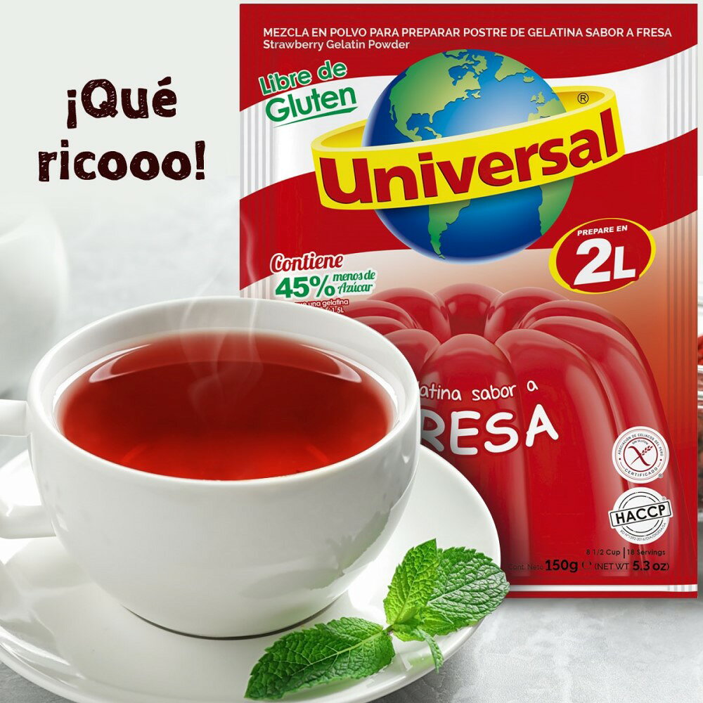 イチゴゼリーの素(ゼラチン) ユニバーサル 130gGELATINA UNIVERSAL FRESA 150GR【...