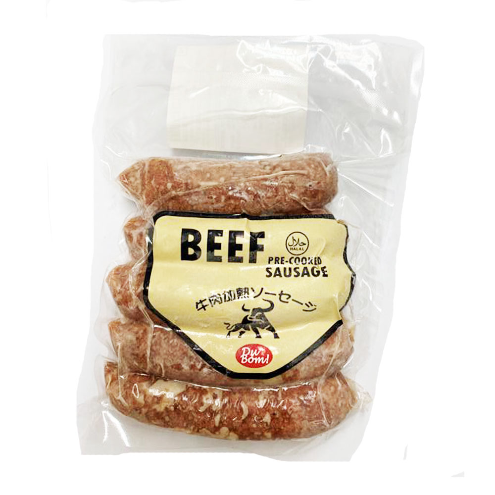 ハラール牛肉加熱ソーセージ HALAL BEEF SAUSAGE 500 GR(PRE-COOKED)　Du Bom【要冷凍】【あす楽対応】【リングイッサ】【生ソーセージ】【サルシッチャ】【冷凍食品】【ハラール】