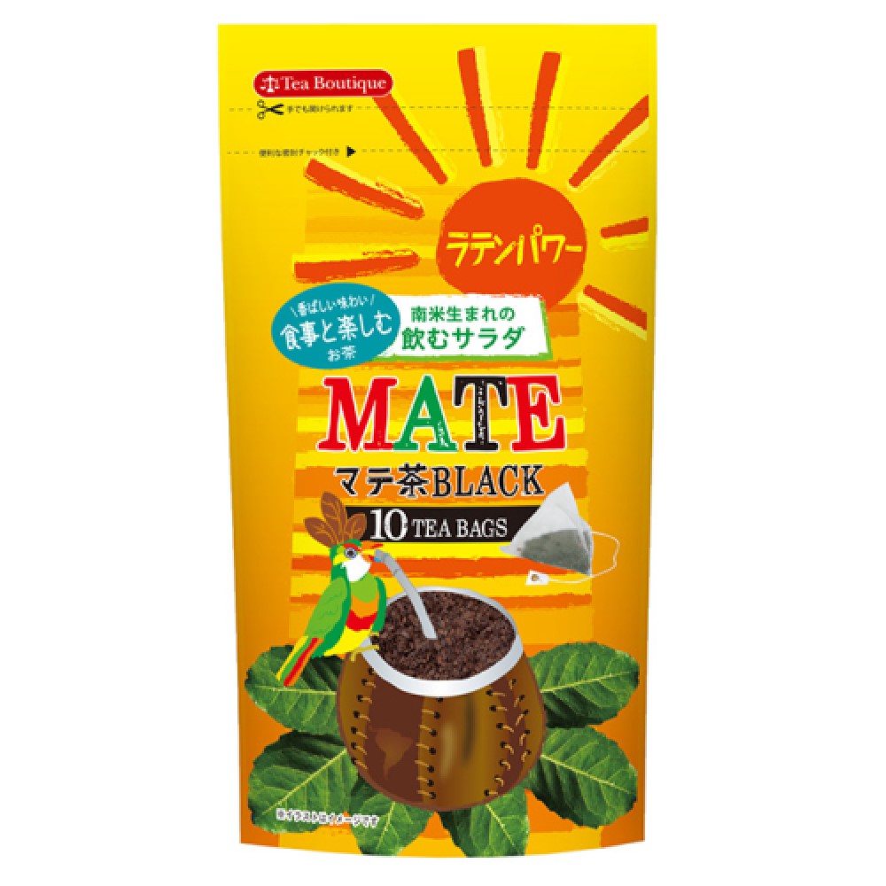 マテ茶 ブラック 三角ティーバッグ Tea Boutique 18g(1.8g×10袋) MATE BLACK 【健康茶】