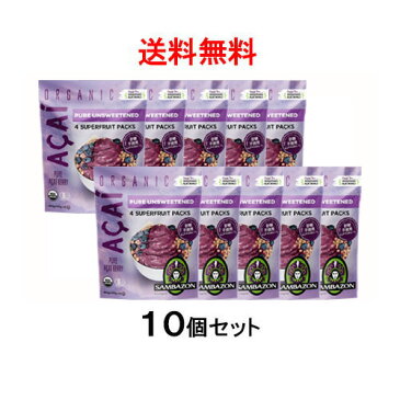 【スーパーセール5%OFF】【送料無料】アサイー(アサイ) スムージー(無糖) 100g×40袋　サンバゾン【要冷凍】【あす楽対応】【アサイー　ジュース】【アサイー　スムージー】【アサイーピューレ】