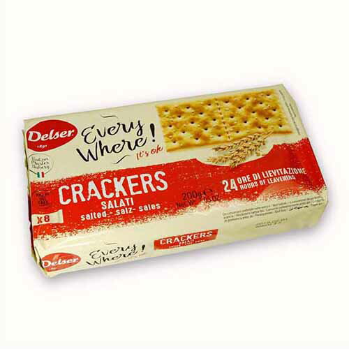 クラッカー ソルティン（塩味） 200g デルセールDelser-Crackers Salati 200g【あす楽対応】 【楽ギフ_包装】10P04Mar17