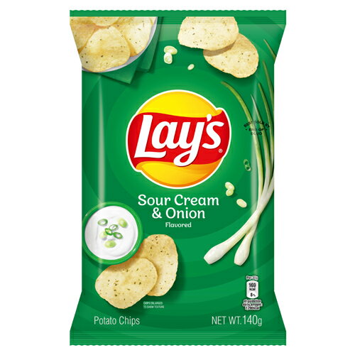 レイズ サワークリームアンドオニオン 140g LAY’S POTATO CHIPS CREAM & ONION【あす楽対応】【輸入菓子】【レイズ】【レイズ　激安】 【楽ギフ_包装】【楽ギフ_のし】【sale02】