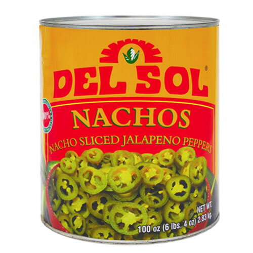 ハラペーニョスライス 缶詰 DEL SOL NACHOS 794g(固形量471g)【あす楽対応】【デルソルナチョス　ハラペーニョ】【jalapenos nachos】【メキシコ産　唐辛子】【缶詰　セット】【非常食】【保存食】【長期保存】 1