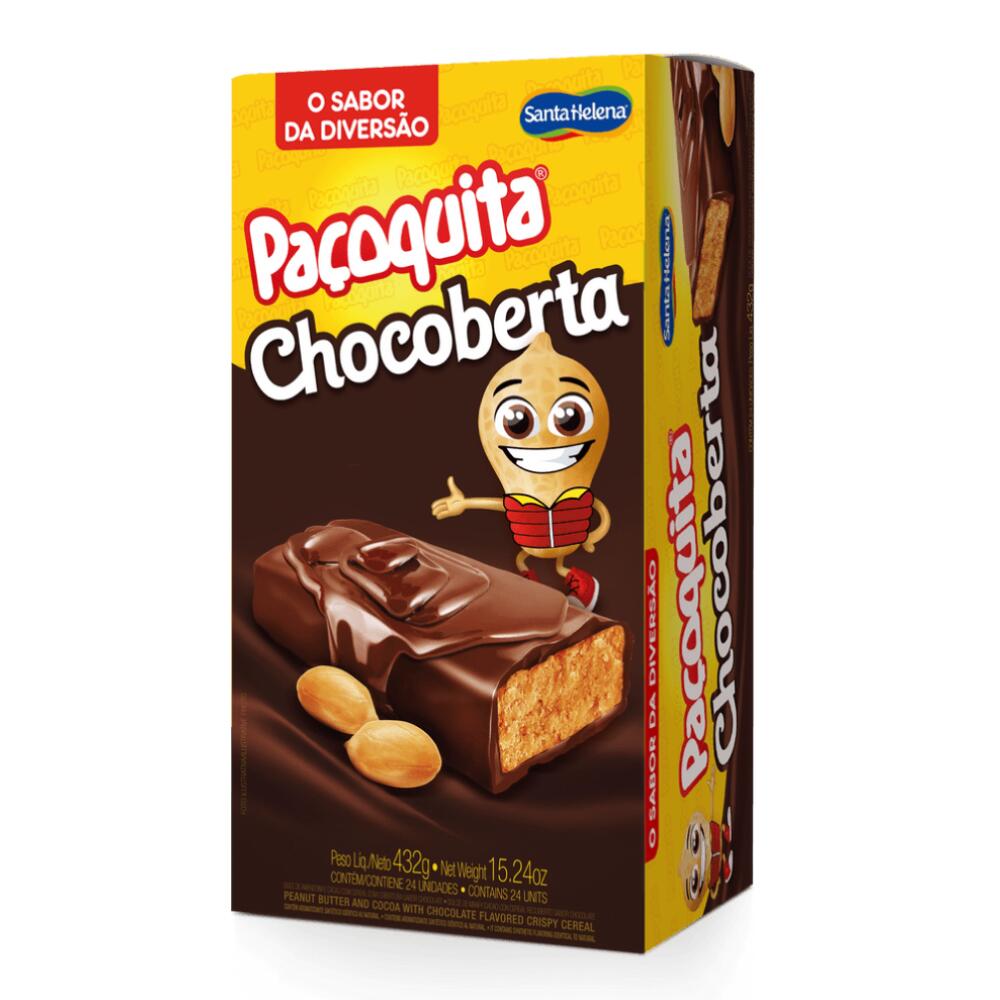 パソキッタ チョコレート コート 432g(18g×24個)Pacoquita coberta com chocolate【ピーナッツ菓子】【ブラジル菓子】【ブラジル】【おすすめ】【ピーナッツ】【パソキッタ】【チョコレート】