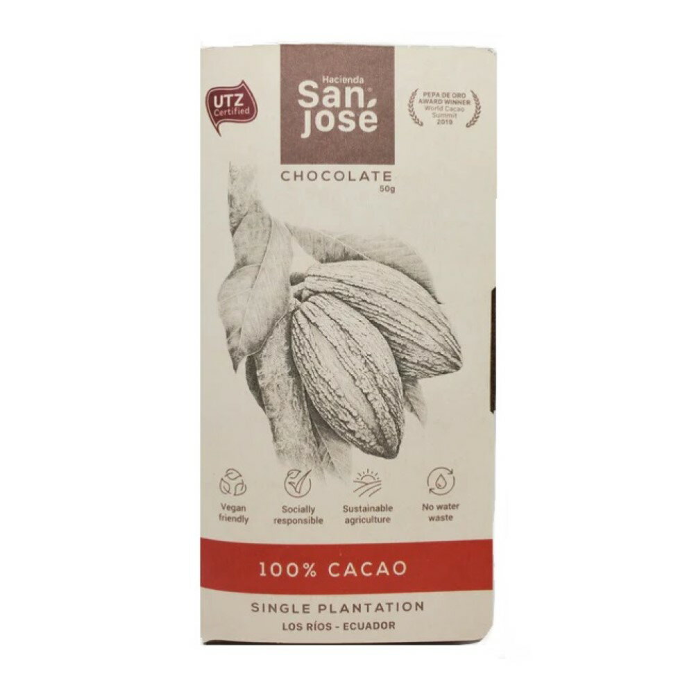 ハシエンダ サンノゼ 100％ダークチョコレートCHOCOLATE SAN JOSE 100% CACAO