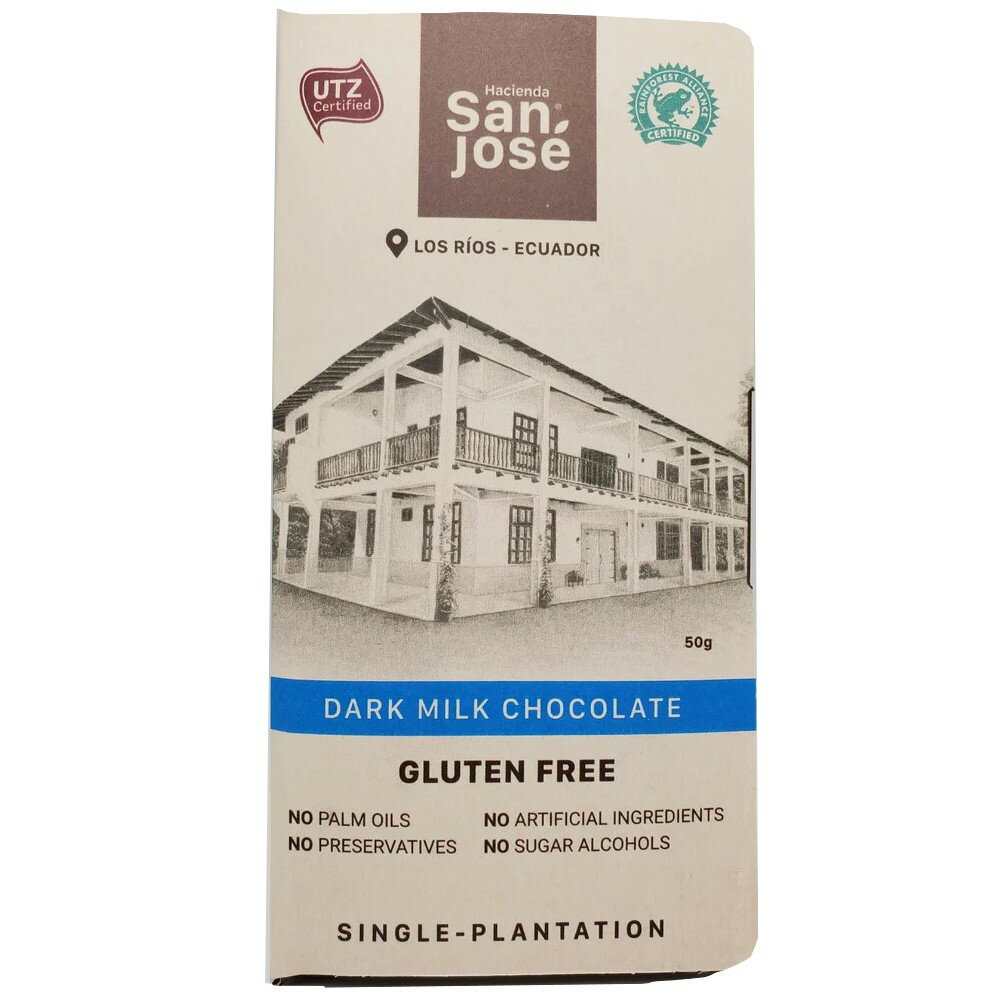 ϥΥ ߥ륯祳졼45 % DARK MILK CHOCOLATE SAN JOSE 50 GR