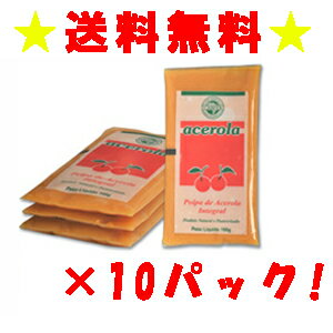 【マストアイテム☆10%OFF】【送料無料】アセロラ フルーツパルプ フルッタ 400g×10パック(4kg) フルッタ 冷凍業務用お買得セット 【あす楽対応】