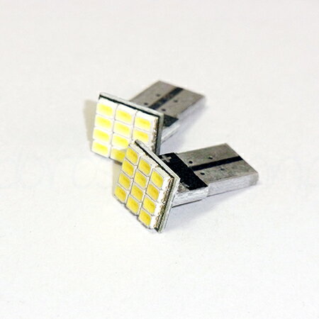 T10 LED 爆光 ポジションランプ 2個セット ホワイト ウェッジ球 12V 高輝度 12連 SMD ルームランプ ナ..