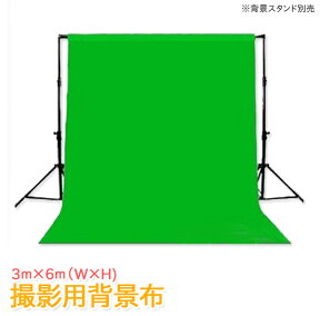 ＼あす楽対応／ 背景布 無反射 不透明 特大サイズ コットン100％写真撮影用 3m×6m グリーン（緑色布）■286