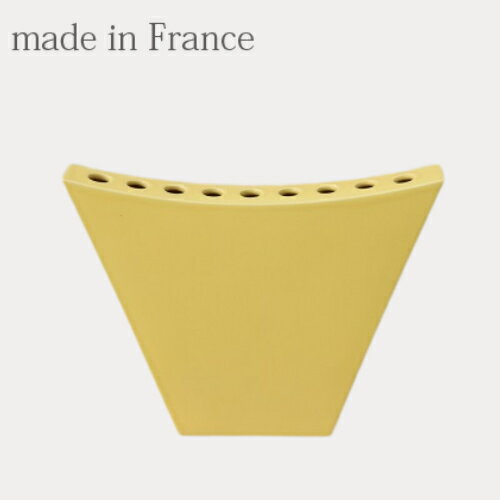 花瓶 [413-0971-613] [送料無料] 花器 陶器 インテリア フランス製 フラワーベース オブジェ インテリア雑貨 モダン 一輪挿し おしゃれ 飾り壺【良品 アウトレットセール】 (サイズ 横33.5×奥行5.0×高さ25.0cm)