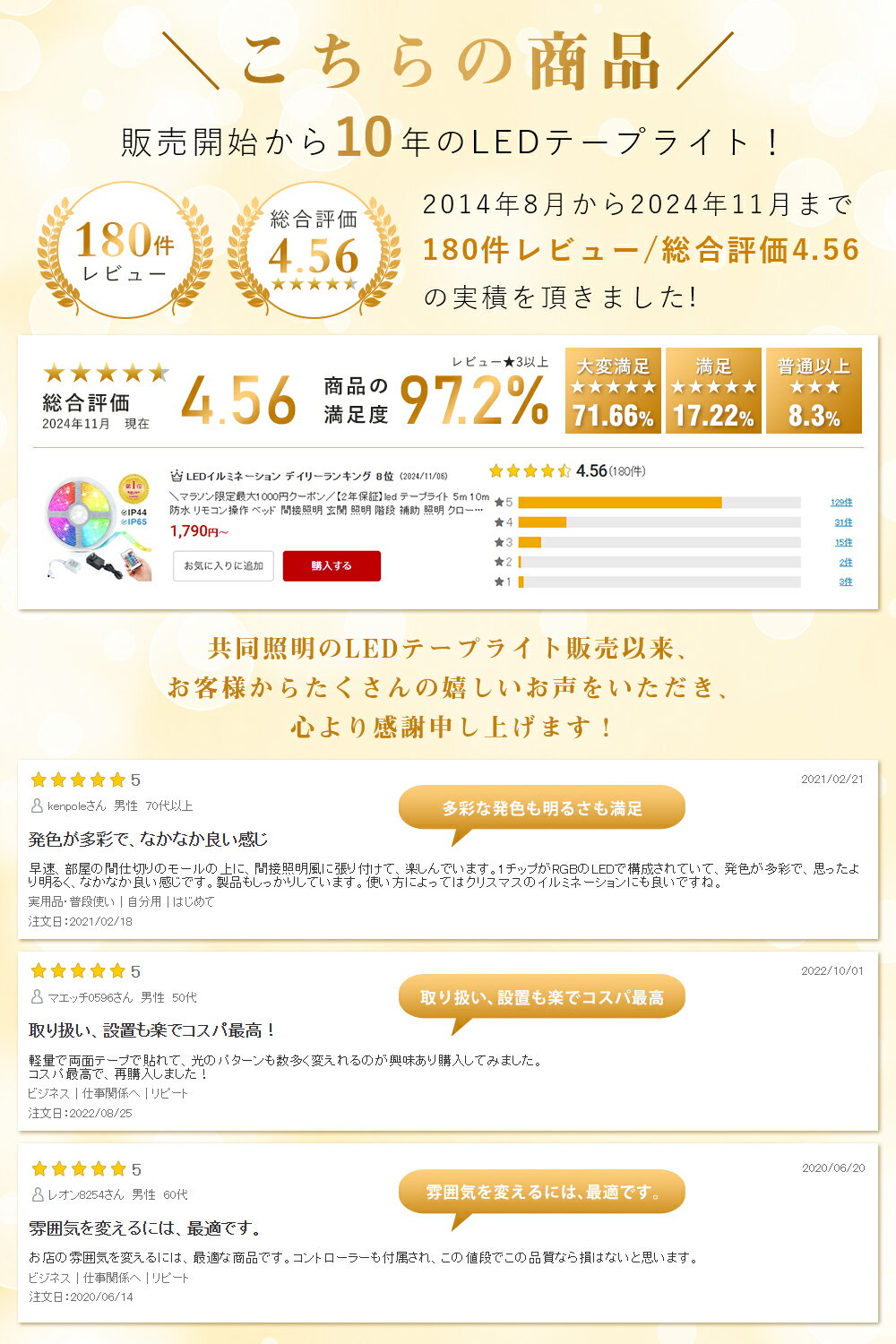 【2年保証】 led テープライト RGB 間接照明 テープ リモコン 調光調色 5050 ledテープ 切断可能 廊下 キッチン 装飾用 取付簡単 店舗看板ゲーム室 補助 照明 玄関 クローゼット ショーケース イルミネーションライト 5/10/15/20M 2