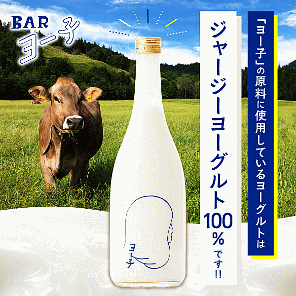 創業大正10年　京枝屋酒店の【 送料無料※限定 】 ジャージーヨーグルトリキュール　Bar ヨー子　720ml x 6本　/楯の川酒造・ヨーグルト・お酒｜アングル3
