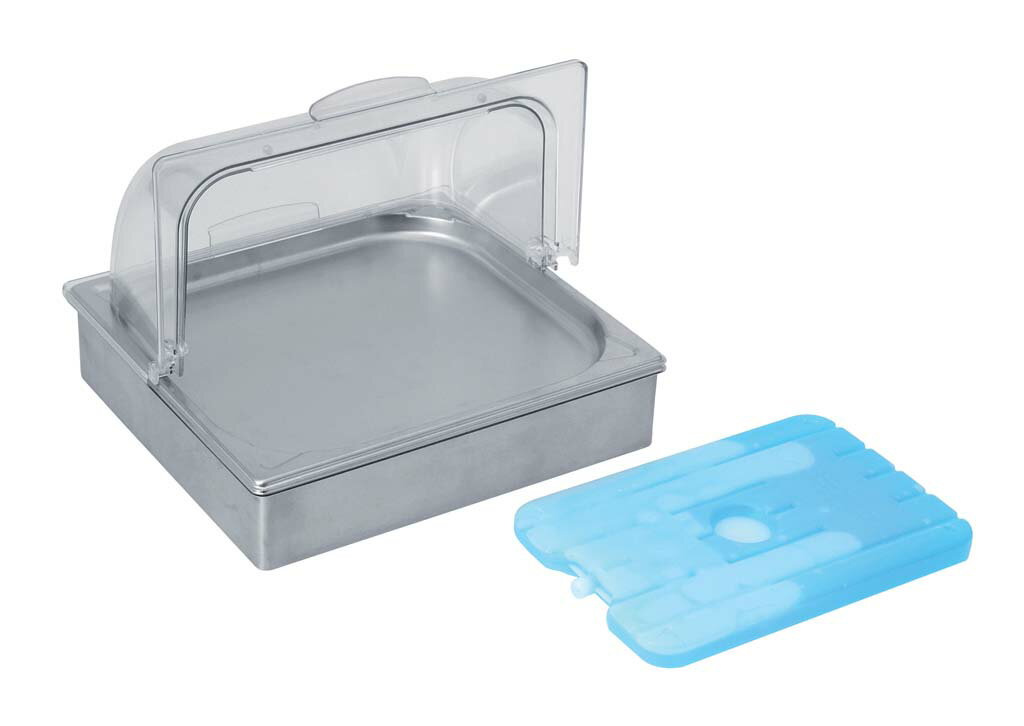 [アイスボックス1個付] エレガント アイスディスプレイセット2/3 ※サテン仕上(18-8ステンレス製)(EBM25..