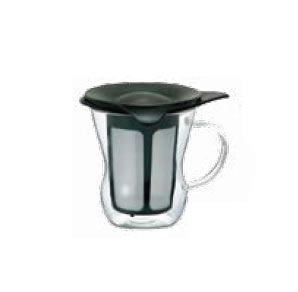 卓上用品 ティー・お茶・紅茶用品 ポット 耐熱ガラス製 HARIOハリオ　ワンカップティーメーカー　OTM-1B(ブラック)　200ml(EBM22-1)(1254-06)
