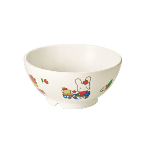 【SS★こども】メラミン子供用食器 キドリッコ 飯茶碗 大 身(ふた廃盤) (120×56mm・370cc) マルケイ［J7KD］ 業務用 プラスチック製 保育園・幼稚園
