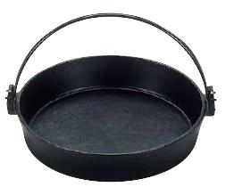 IH対応！ すきやき鍋15cm 鉄製 鉄 すきやき鍋 ツル付 (黒ぬり) 15cm (9-2089-0401) 1