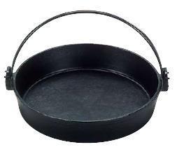 IH対応！ すきやき鍋20cm 鉄製 鉄 すきやき鍋 ツル付 (黒ぬり) 20cm (9-2089-0404) 1