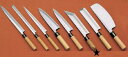 包丁・ナイフ 本霞・玉白鋼 佐文 江戸さき包丁 (片刃) 21cm (1-0298-0602)