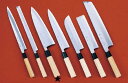 包丁・ナイフ 佐文 青鋼 出刃包丁 (片刃) 19.5cm (1-0297-1302)