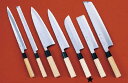 包丁・ナイフ 佐文 青鋼 鎌型薄刃包丁 (片刃) 21cm (1-0297-1503)