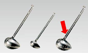 お玉・レードル 18-8ステンレス製　横口　スキンマー　90c.c　(1-0465-0504)