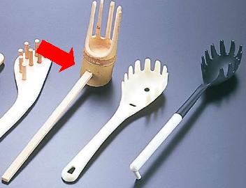 お玉・レードル 竹製　うどんカキ　（大）　(1-0471-1201)