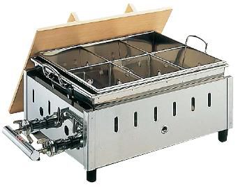 ガス式おでん鍋 送料無料 18-8ステンレス製 湯煎式 おでん鍋 OY-15 尺5寸 LPガス (1-0829-0405)