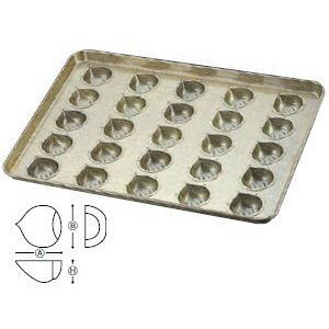 製菓用品・プチケーキ・焼菓子型 お菓子作り・道具 シリコン加工　マロンケーキ型　天板（プレスタイプ）　25ケ取　(1-1123-1201)
