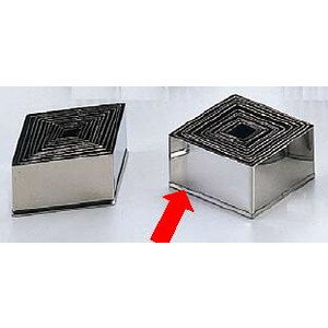 製菓用品・抜型・クッキー型 お菓子作り・道具 ステンレス製 18-0 パテ抜　四角（No.1～No.12セット）　(9-1115-1301)