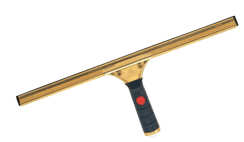 清掃用品・掃除道具 窓用・高所用 ガラス清掃・ワイパー (幅450mm)プロテックグラススクイジー真鍮450(真鍮・グリップ付)　(山崎産業) Aのサムネイル