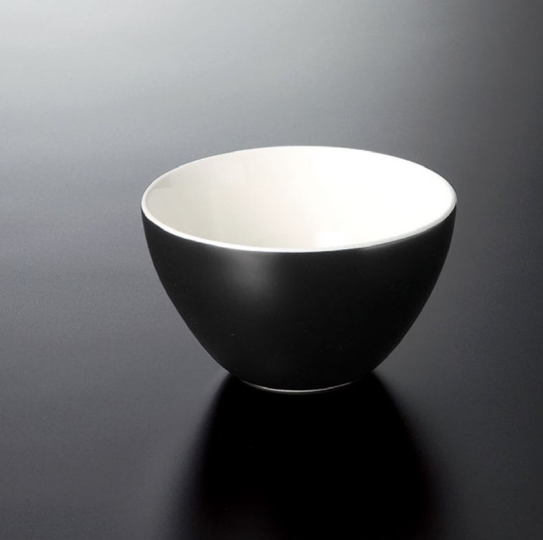 強化磁器 カラースタイル 10.5cmマルチボール ブラック (φ105×H62mm・280ml) [EL-712BK] スリーライン一般陶磁器より割れにくい! 飲食店・社員食堂などの業務用に最適 ボール ボウル 多用鉢 碗 洋風 スープ サラダ ご飯 茶わん カフェ 無地 内白 黒