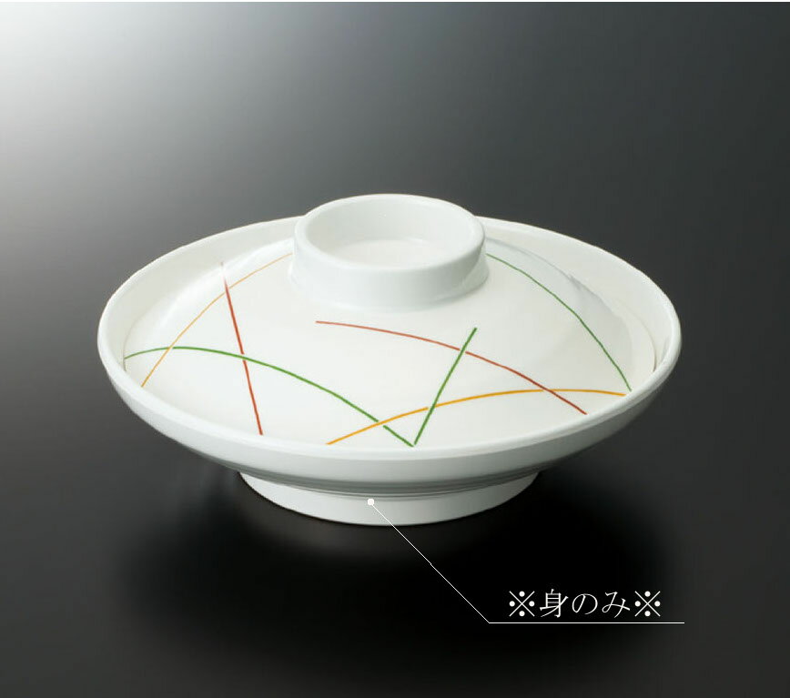 メラミン 煮物碗 身 アイボリー (φ165×H42mm・410ml) [G-117I] スリーライン業務用 食器 割れにくい 丈夫 プラスチック 樹脂製 丸鉢 中鉢 煮物碗 和食器 副菜皿 刺し身鉢 無地 白 シンプル