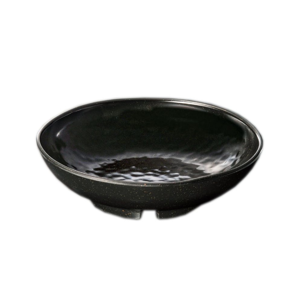 メラミン 黒釉 煮物碗 (φ162×H47mm・480ml) [M-462KYU] スリーライン業務用 食器 割れにくい 丈夫 プラ..