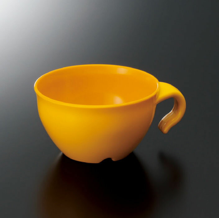 メラミン スープカップ イエロー (φ98(取っ手含む121)×H56mm・230ml) [N-1601Y] スリーライン業務用 食..
