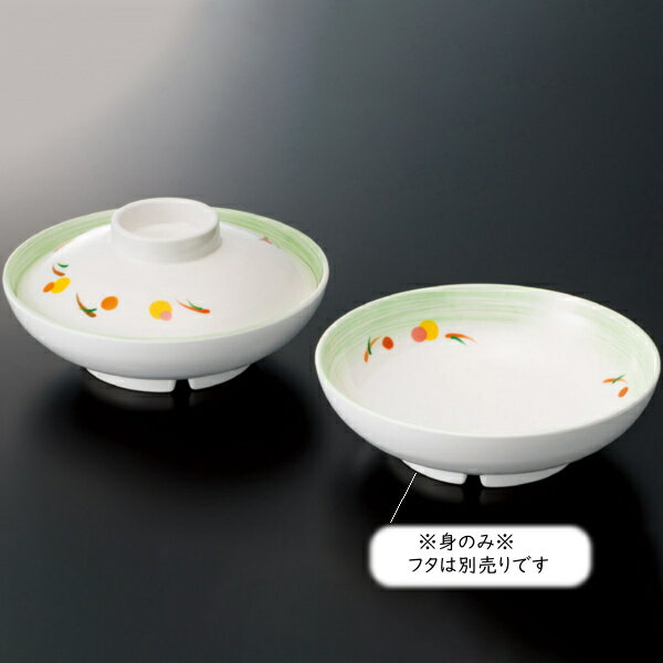 メラミン こもれび 煮物碗 身 (φ162×H47mm・490ml) [G-317KM] スリーライン業務用 食器 割れにくい 丈..