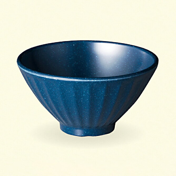 メラミン RINKA 飯碗 ブルー (Φ130×H68mm・370ml) [M26101RB] スリーライン 業務用 食器 割れにくい 丈夫 プラスチック 樹脂製 飯茶碗 お茶椀 ご飯茶碗 茶わん