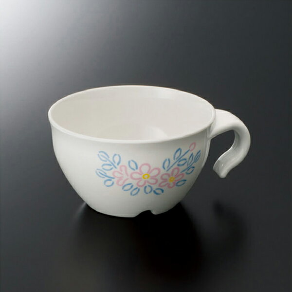 メラミン ユニティ スープカップ リリック (φ98(取っ手含む121)×H56mm・230ml) [N-1601A] スリーライン..