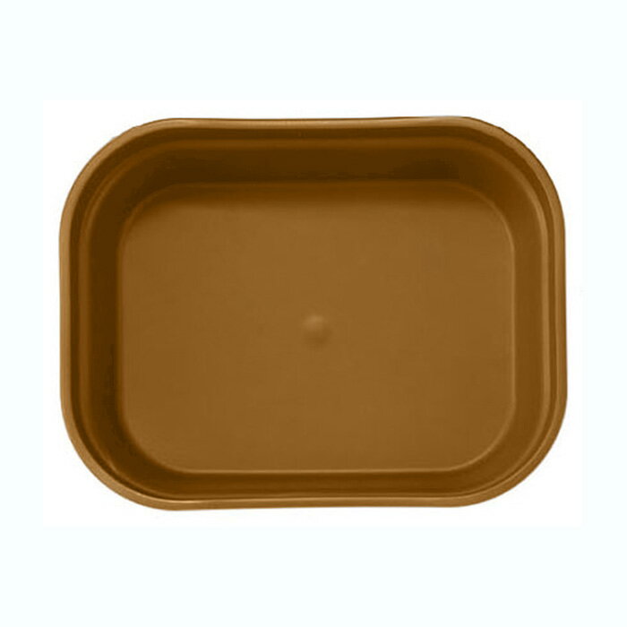 耐熱高比重ポリプロピレン 再加熱容器(本体)(ふたは別売り) 144X112mm H42mm 280(8分目)cc ライトブラ..