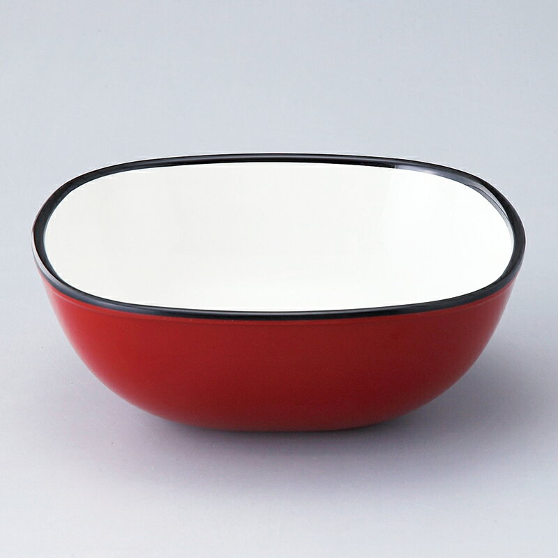 メラミン 17cm角丸ボール 170X170mm H60mm 860cc クリムゾンレッド Torico(トリコ) [HR-17-R] 台和 業務用 丼 どんぶり 丼物 ごはん 麺鉢 ボウル サラダ 中鉢