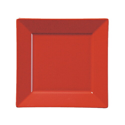 メラミン スクエア皿・大 226X226mm H26mm レッド スクエアシリーズ [SS-1-R] 台和 業務用 角皿 洋皿 プレート 主菜 22.6cm 23cmプレート 正方形 スタッキング可