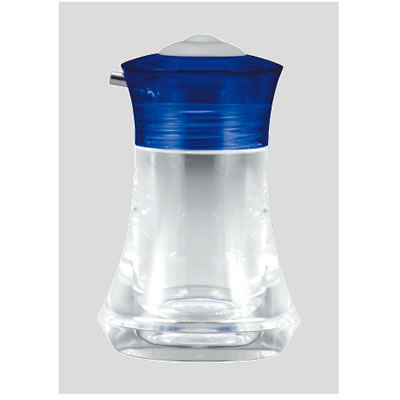 Daiwa|定量調味料入れ|醤油差し|塩分カット|飲食店|ご家庭 10点セット プッシュワン・S　クリアブルー(Φ61×H95mm・40ml)　(台和)[PU-1-CB]