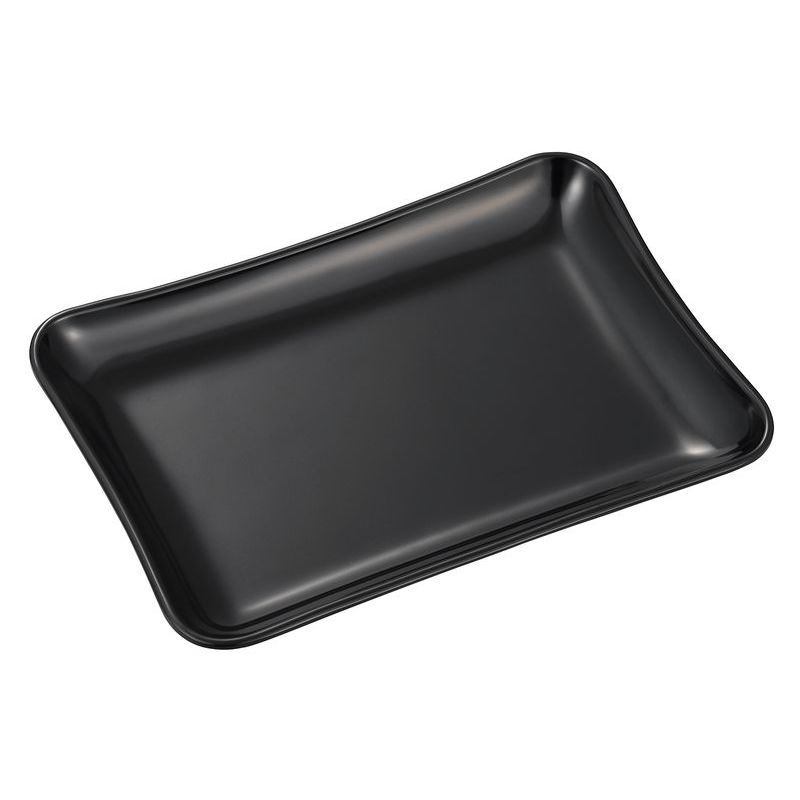 メラミン和食器 黒 角皿 (大) 黒 (207×147×H26mm) エンテック/ENTEC[BL-29] (EBM25-1)(1691-9)