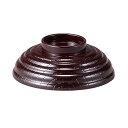 【食洗機対応】Φ105 段付スタック木目汁椀蓋 新溜(内黒) 33710025 (Φ96×H36mm) 福井クラフト(7-137-10)
