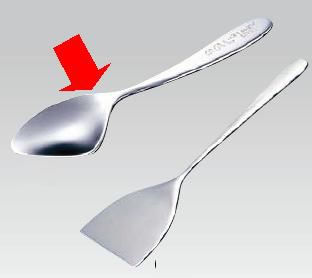 介護食器 スプーン・フォーク・カトラリー 食べこぼさない魔法のスプーン☆ ののじ 18−8 ヘラスプーン CUT-11(1-1011-1901)