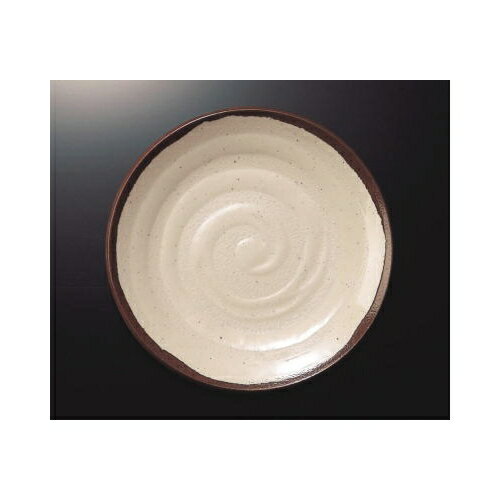 メラミン 京笠 和皿　大 (184×20mm) マンネン/萬年[KI-7601L] 業務用 プラスチック製 メラミン製 樹脂製 和食器 丸平皿 丸皿 和皿 天ぷら皿 主菜皿